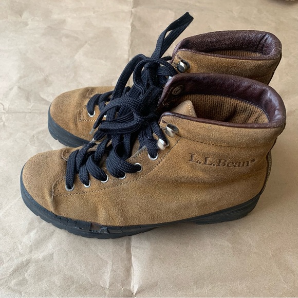 Vintage LL Bean Hiking Boots 5.5 womens D466 Suede Thinsulate - Picture 5 of 11
